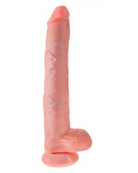Naturdildo, 35,6 cm, Strap-on-kompatibel